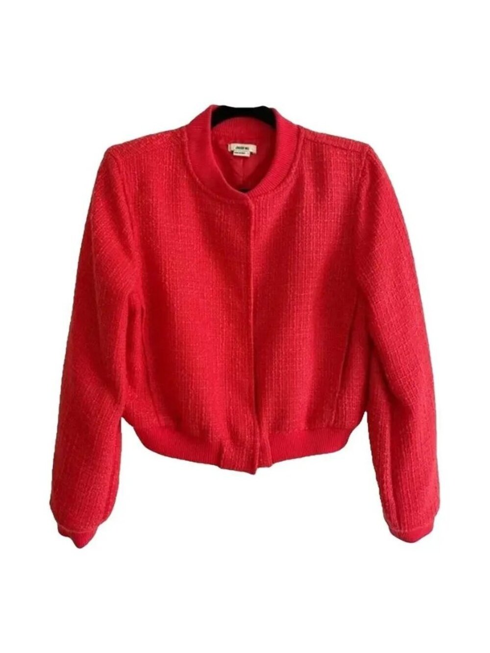 Jason Wu Tweed Bomber Jacket Red Large